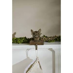 NEW ACCENT DECOR louie mouse stocking holder in gold